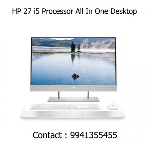 HP 27 i5 Processor All In One Desktop price in chennai, tamilnadu, vellore, chengalpattu, pondichery