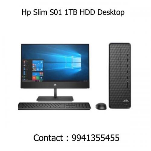 Hp Slim S01 1TB HDD Desktop price in chennai, tamilnadu, vellore, chengalpattu, pondichery